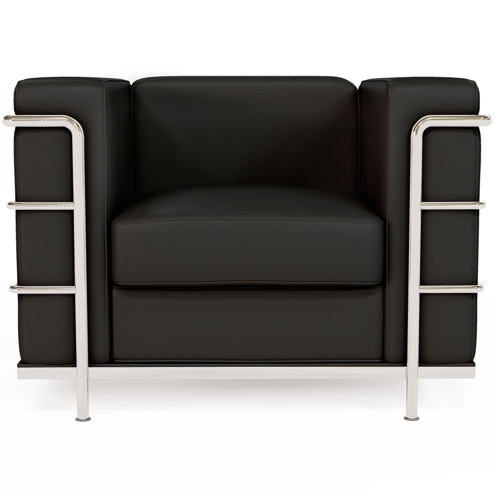  Buy Design Armchair - Upholstered in Vegan Leather - Bour Black 60657 - in the UK