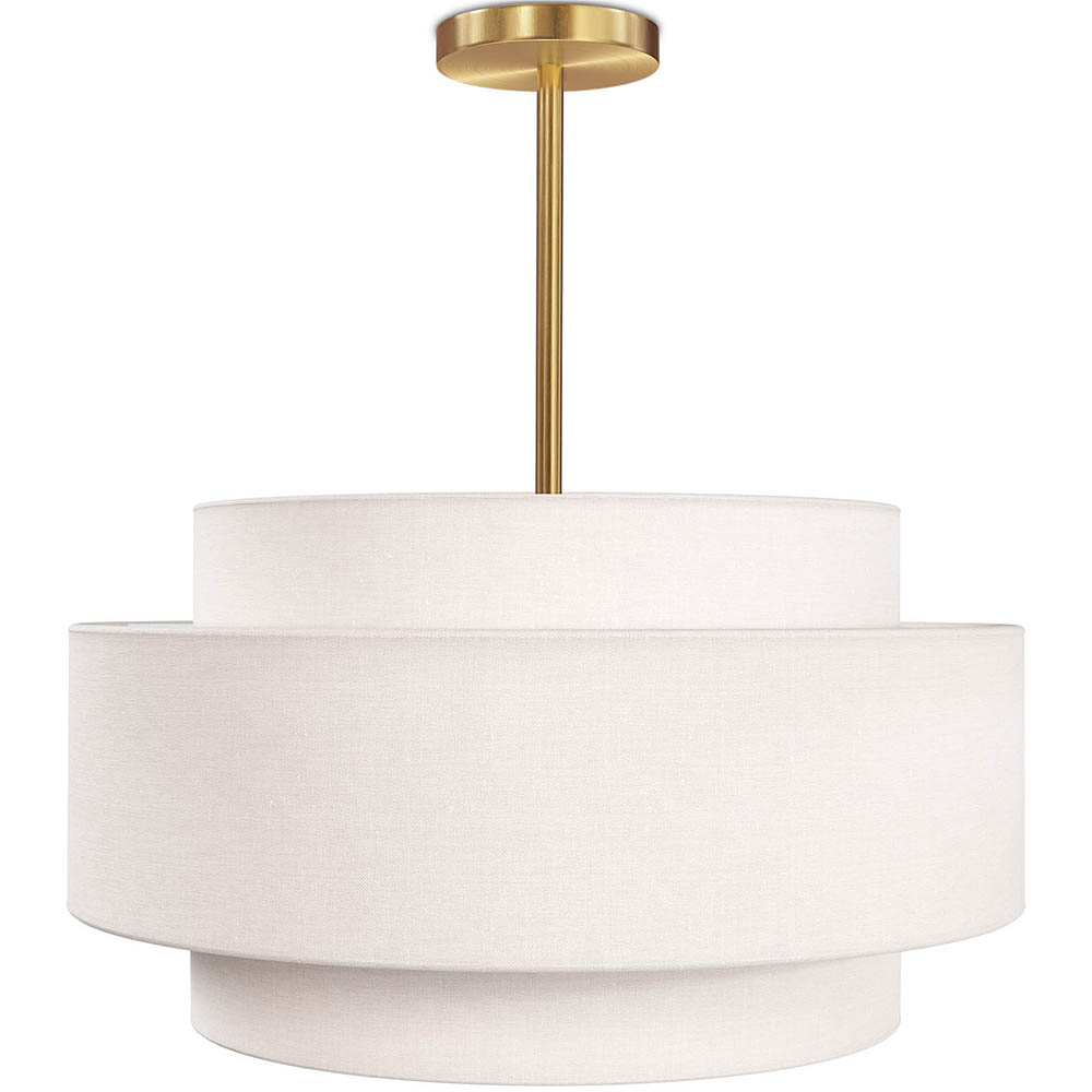  Buy Ceiling Pendant Lamp - Fabric Shade - Gerbu Aged Gold 60680 - in the UK