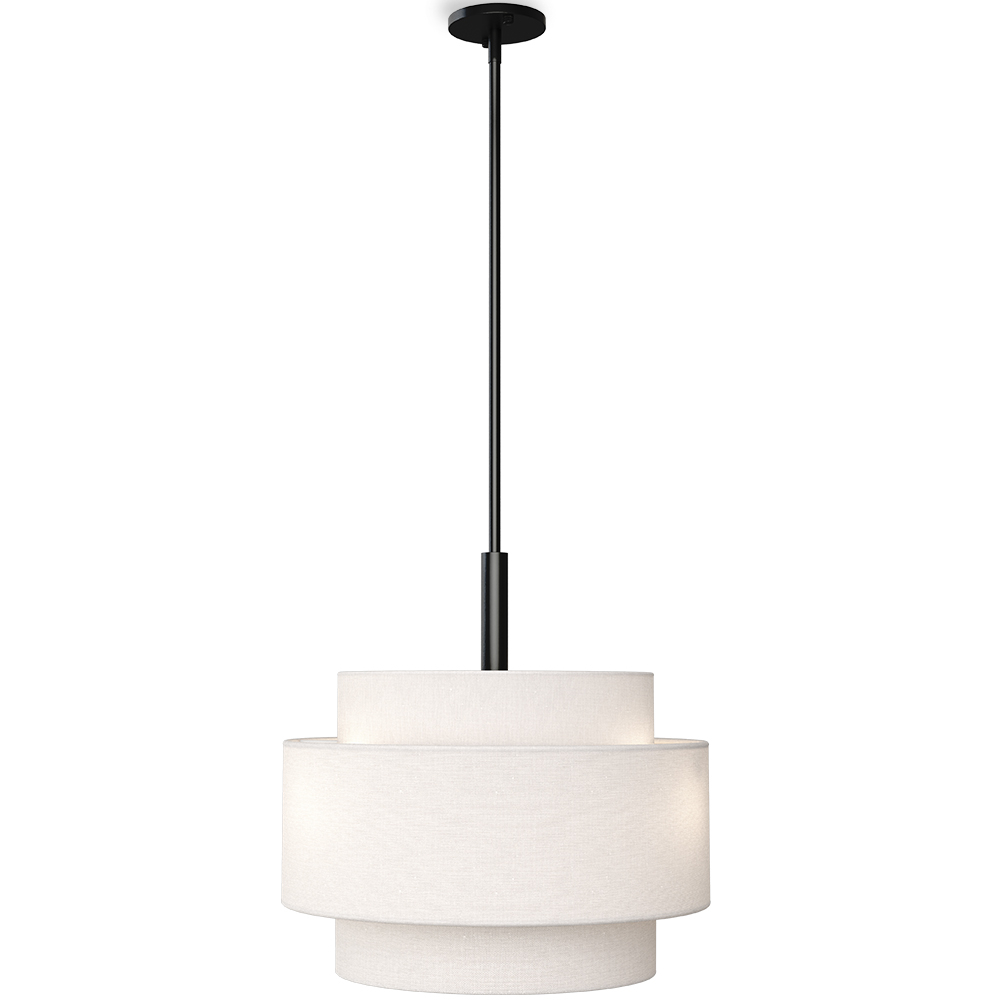  Buy Ceiling Pendant Lamp - Fabric Shade - Sime Black 60681 - in the UK