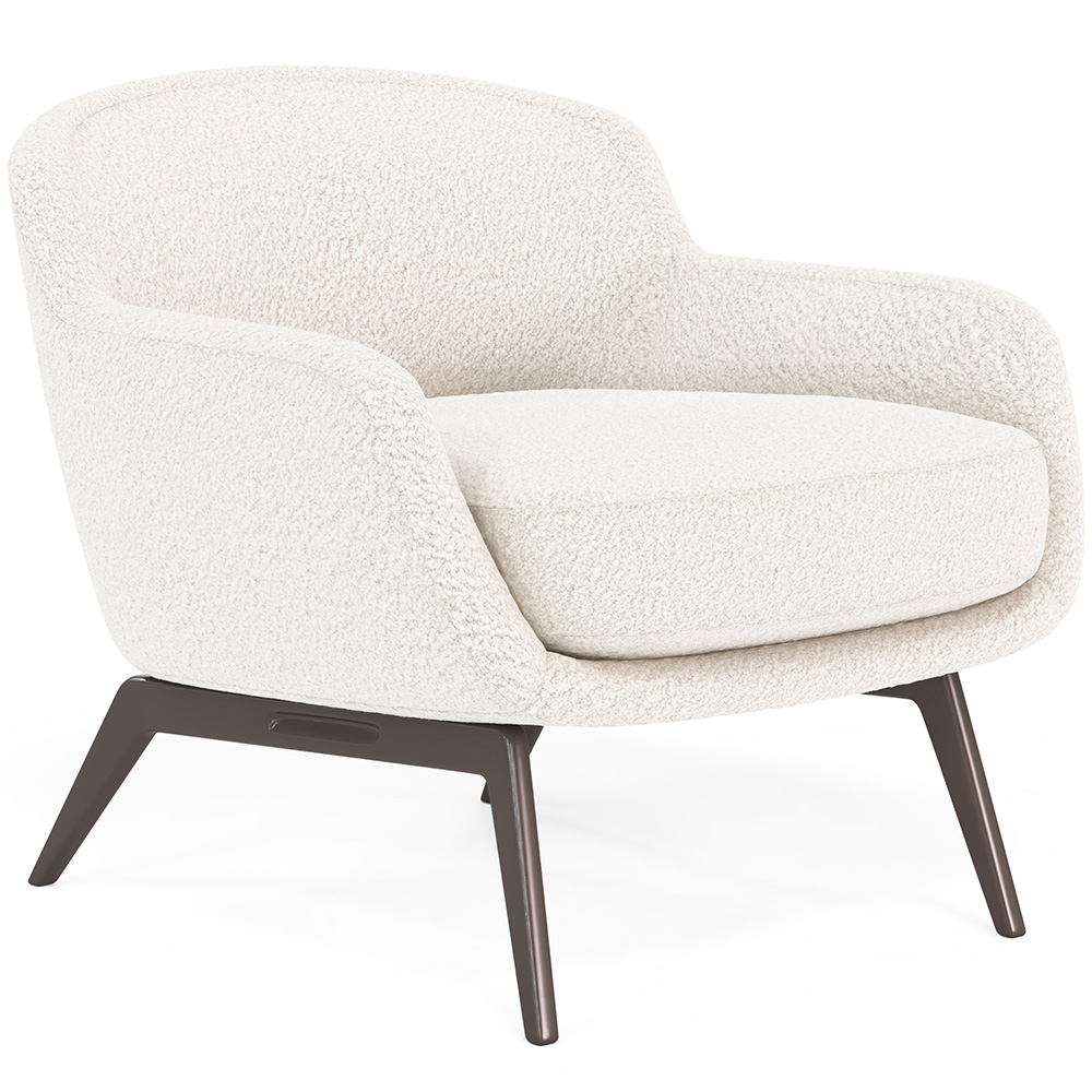  Buy Bouclé Upholstered Armchair - Selvi White 60695 - in the UK