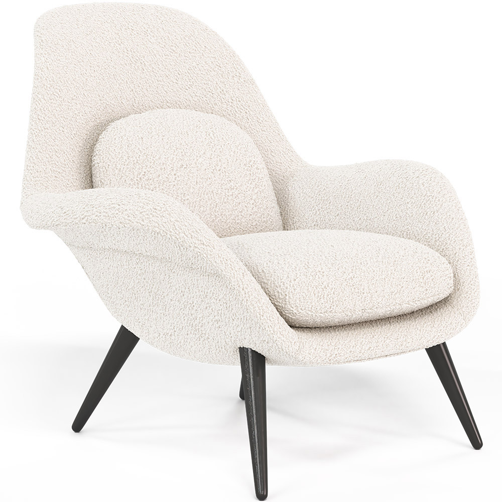  Buy Bouclé Upholstered Armchair - Opera White 60707 - in the UK