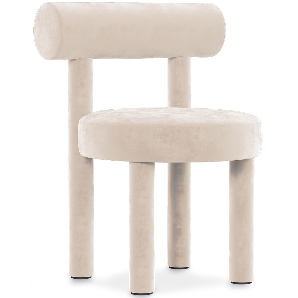  Buy Dining Chair - Upholstered in Velvet - Reece Beige 60708 - in the UK