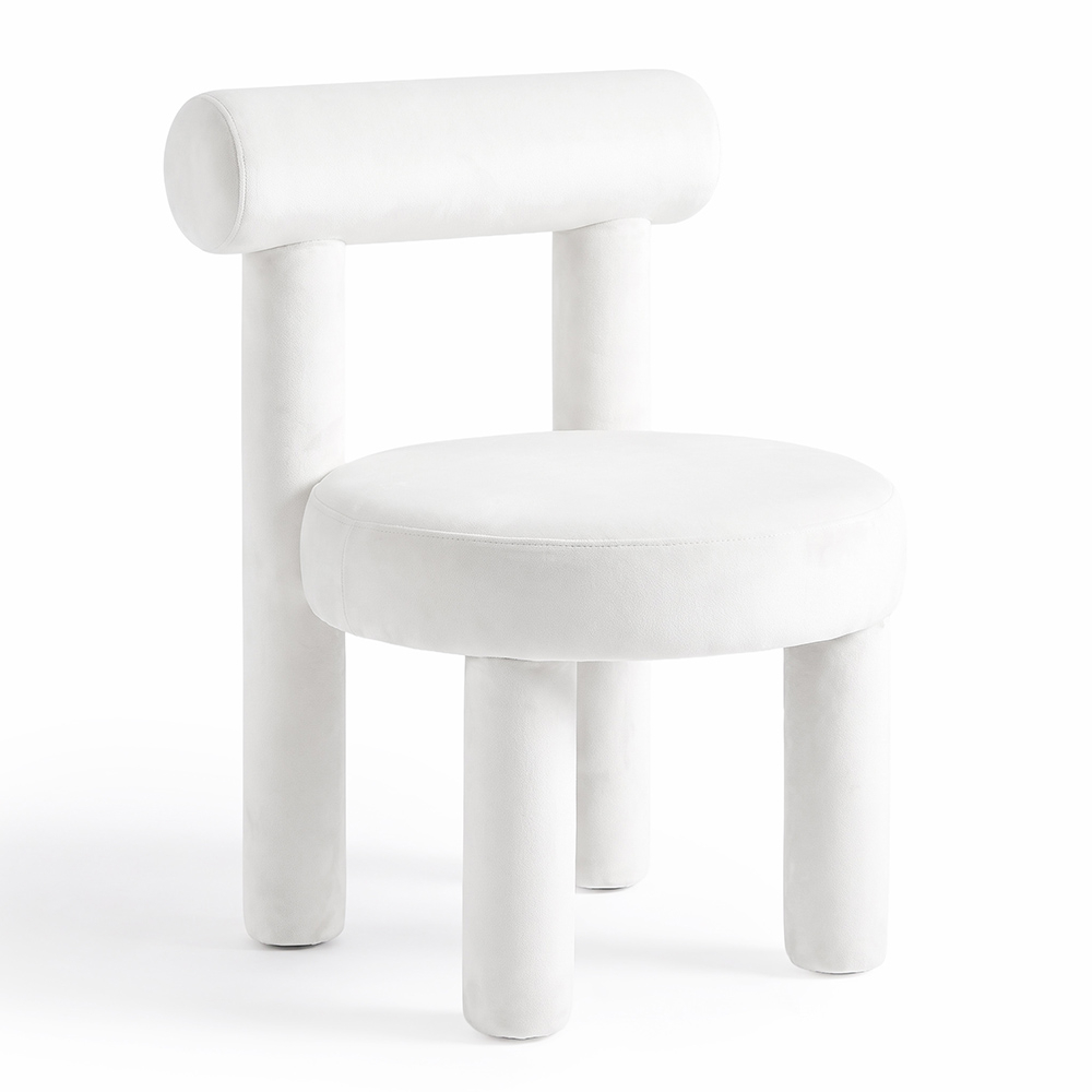  Buy Dining Chair - Upholstered in Velvet - Reece Beige 60708 - in the UK