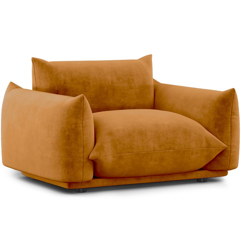  Buy Armchair - Velvet Upholstery - Urana Mustard 61011 - in the UK
