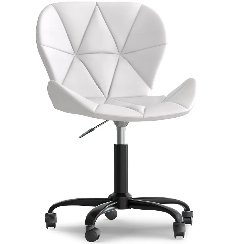  Buy PU Upholstered Office Chair - Black Winka Frame White 61049 - in the UK