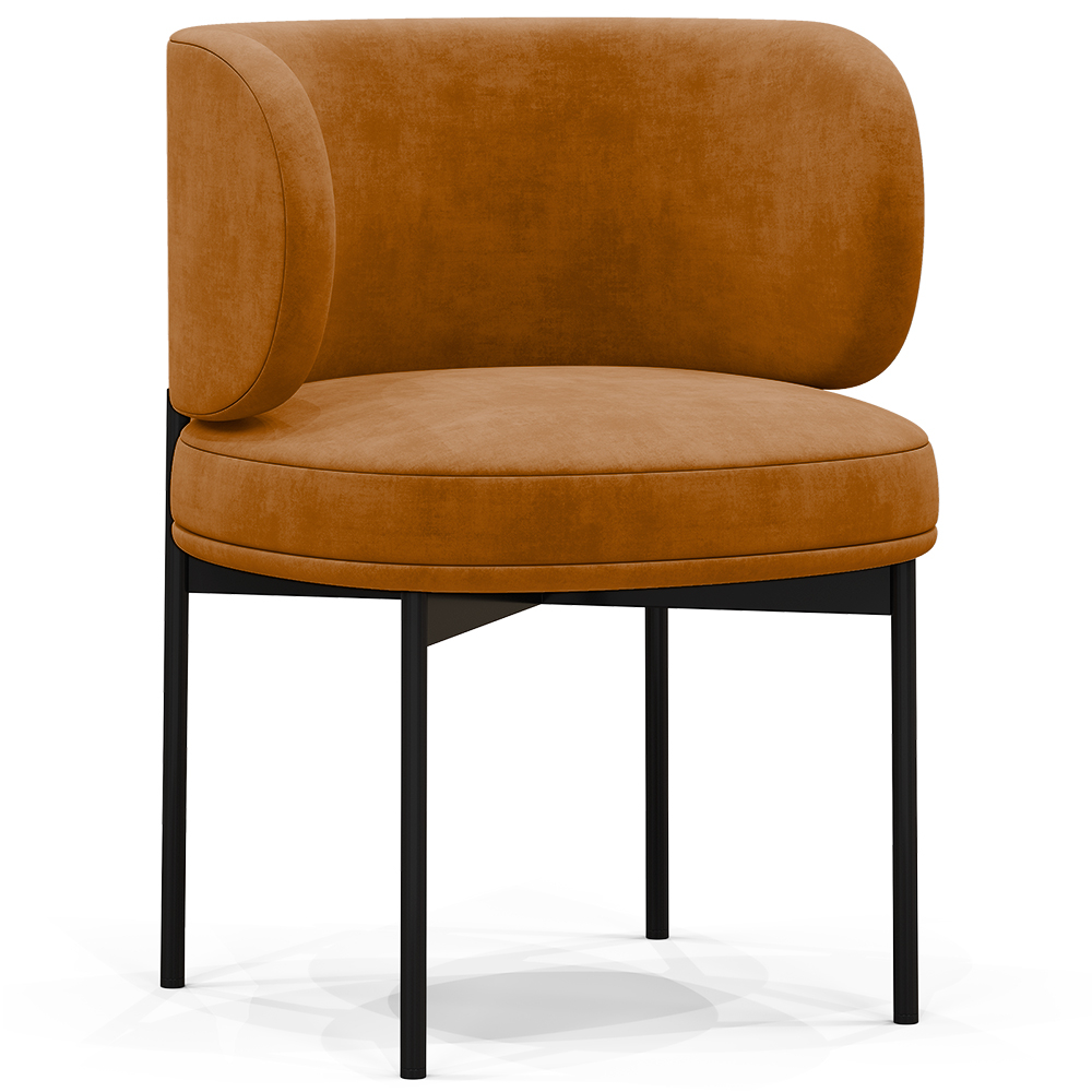  Buy Dining Chair - Upholstered in Velvet - Calibri Mustard 61007 - in the UK