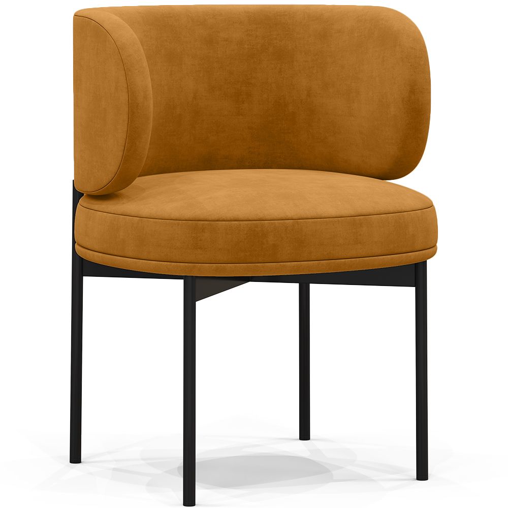  Buy Dining Chair - Upholstered in Velvet - Calibri Mustard 61007 - in the UK