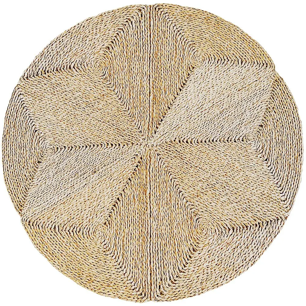  Buy Round Jute Rug - Boho Bali - 100 CM - Ubba Natural 61080 - in the UK