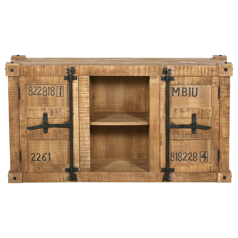  Buy Wooden Sideboard - Industrial Design - 2 doors - Tunker Natural wood 58890 - in the UK