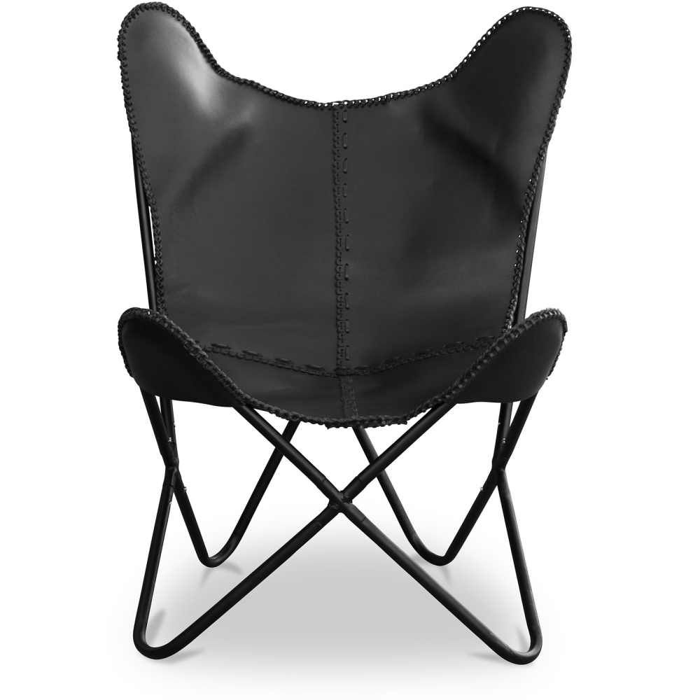  Buy Leather Chair - Butterfly Design - Winq Black 58894 - in the UK