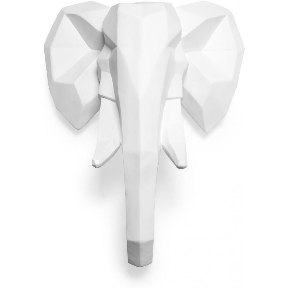  Buy Origami Elephant Head - Resin White 58956 - in the UK