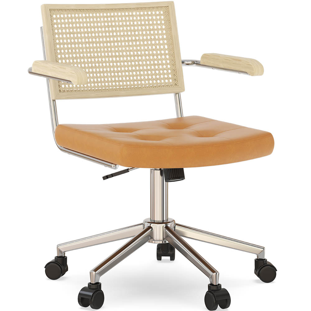  Buy Rattan Office Chair - Swivel - Sembra Brown 61143 - in the UK