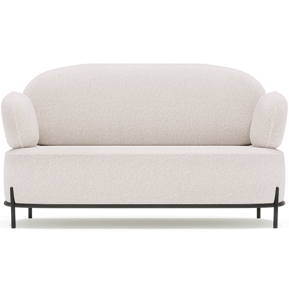  Buy 2/3-Seater Sofa - Upholstered in Bouclé Fabric - Munum White 61155 - in the UK