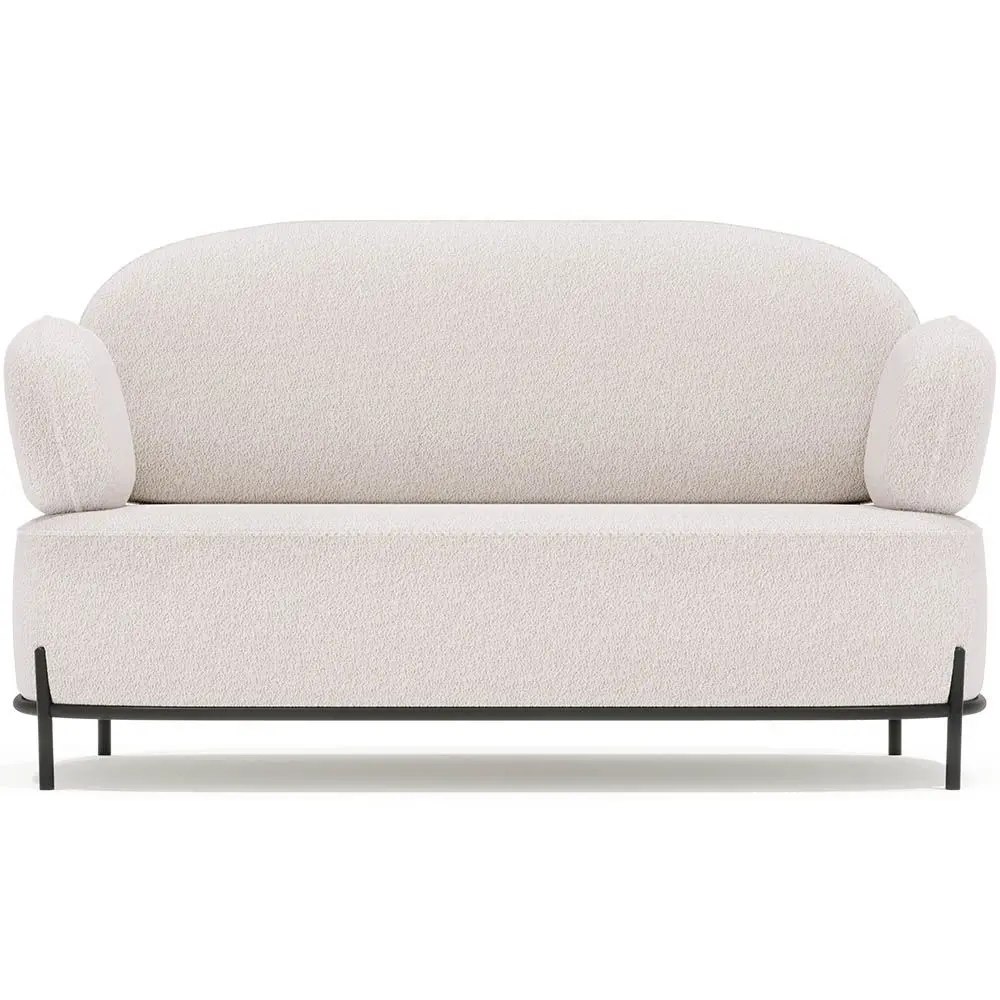  Buy 2/3-Seater Sofa - Upholstered in Bouclé Fabric - Munum White 61155 - in the UK