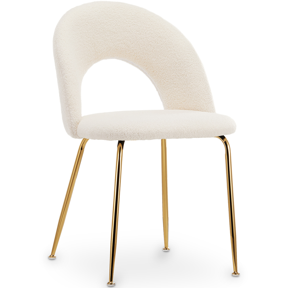  Buy Dining Chair - Upholstered in Bouclé Fabric - Maeve White 61167 - in the UK