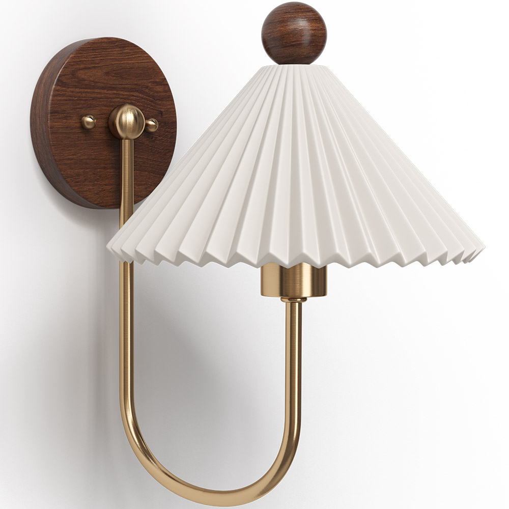  Buy Wall Lamp Aged Gold - Vintage Wall Sconce - Carma White 61213 - in the UK