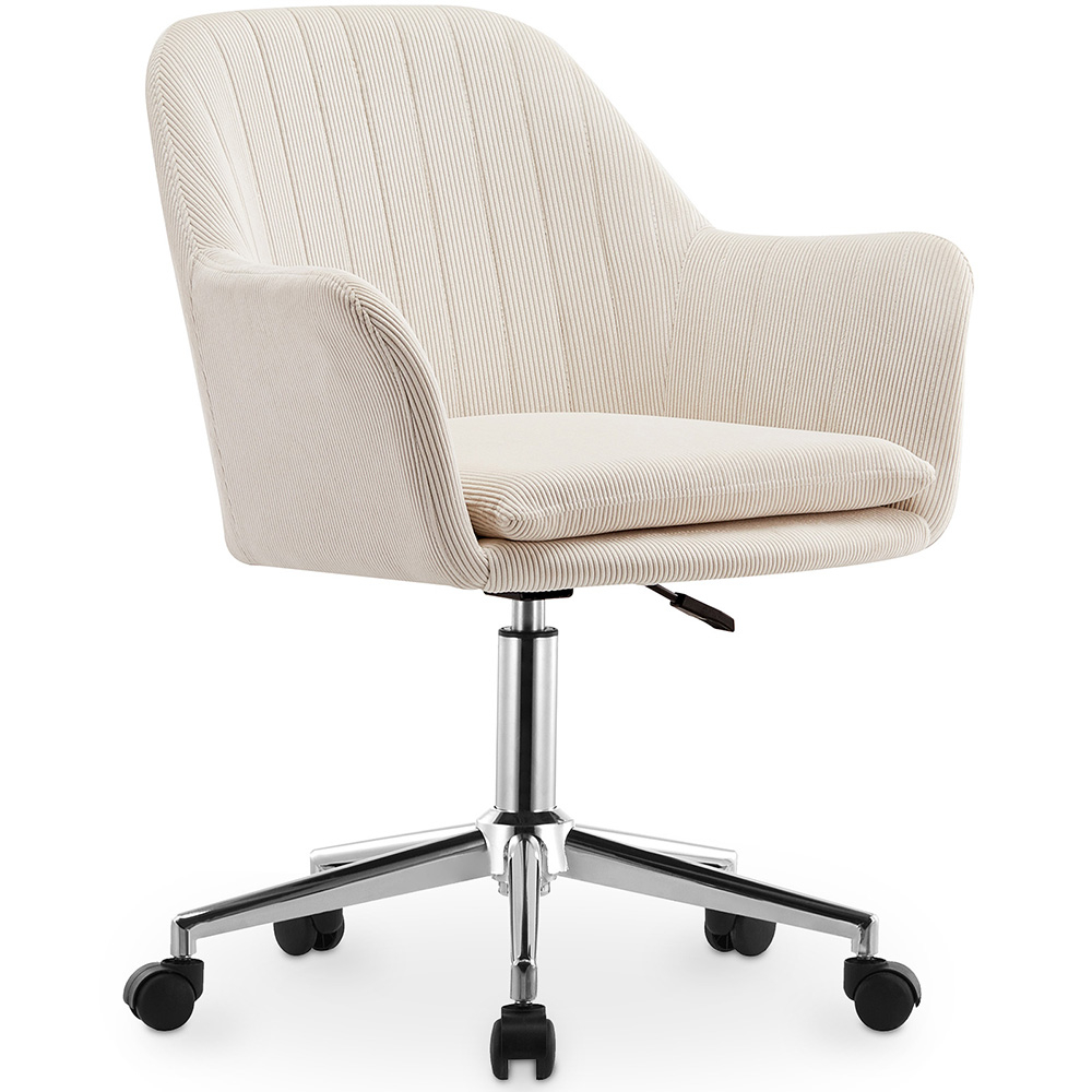  Buy Swivel Office Chair with Armrests - Venia Beige 61145 - in the UK