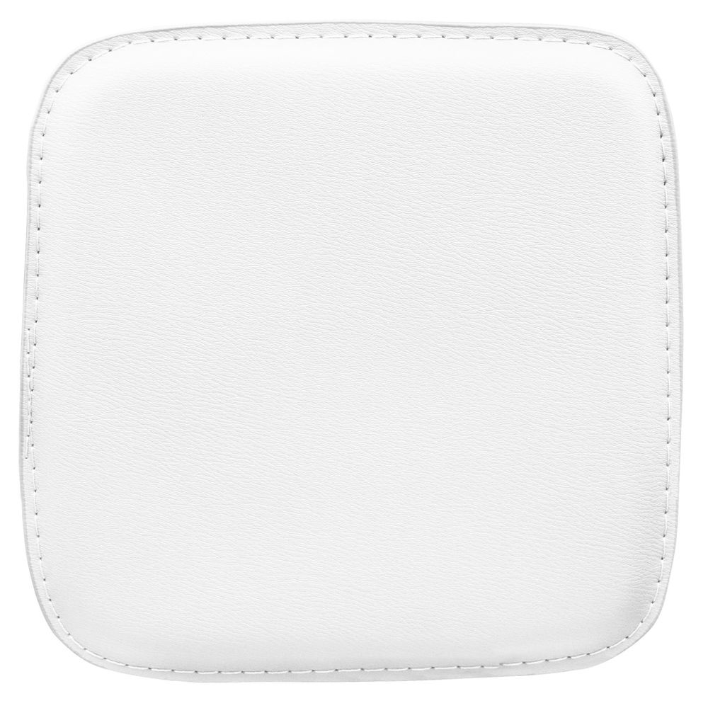  Buy Cushion for Square Stool - Faux Leather - Bistrot  White 61221 - in the UK