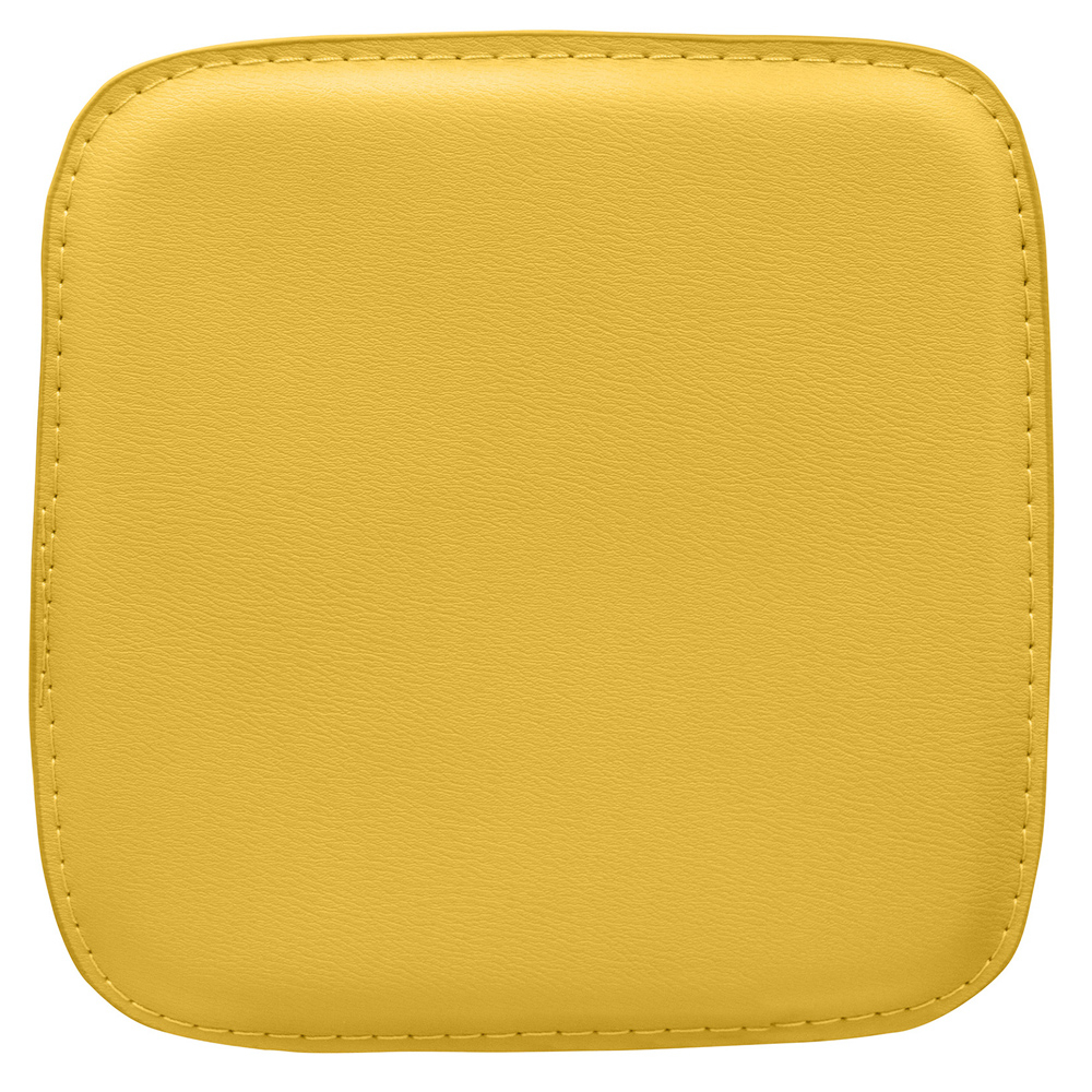  Buy Cushion for Square Stool - Faux Leather - Bistrot  Yellow 61221 - in the UK
