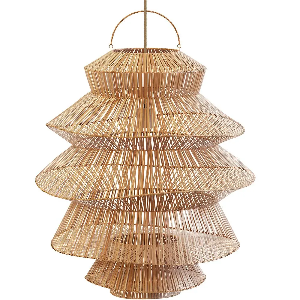  Buy Rattan Pendant Lamp - Boho Bali - Hydun Natural 61224 - in the UK