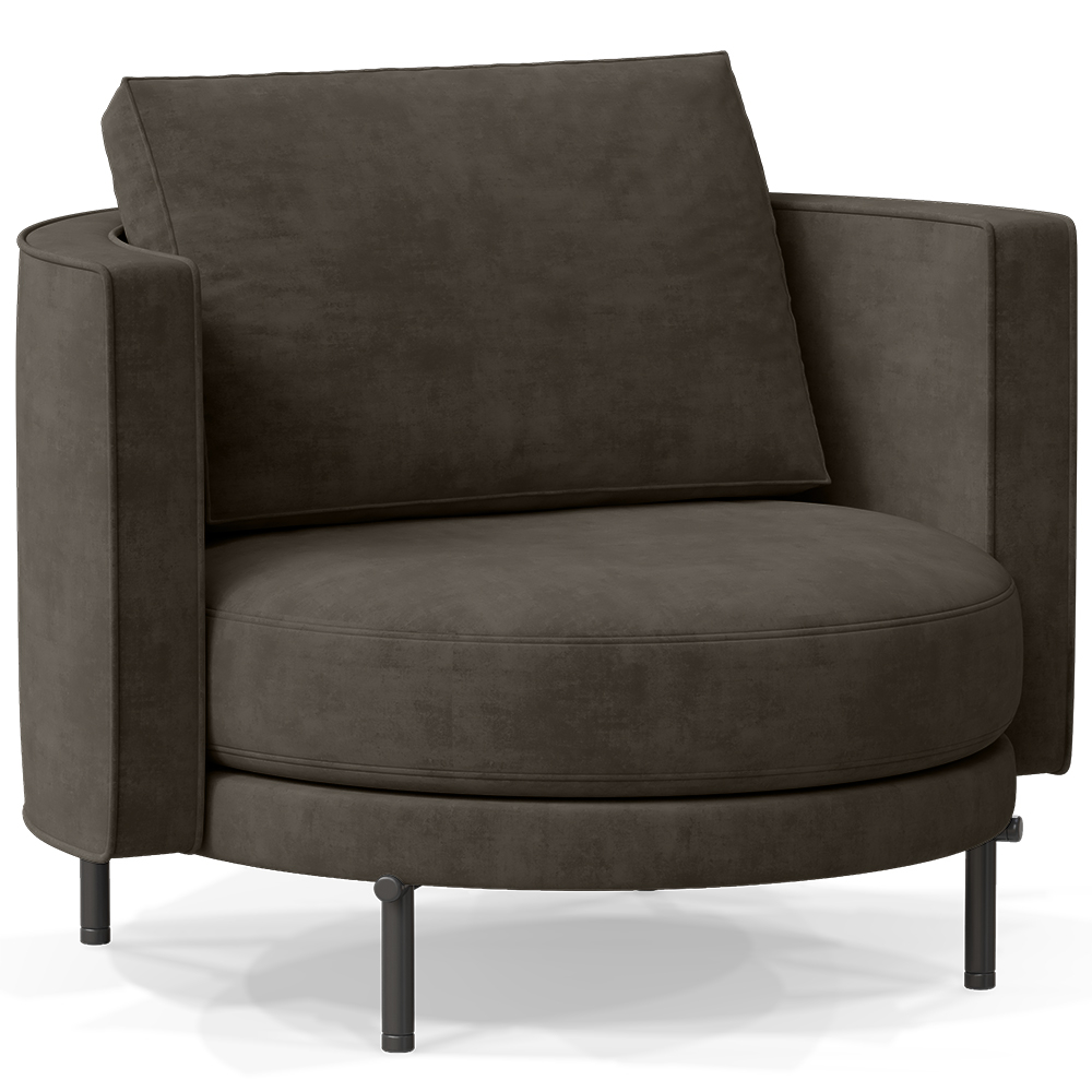  Buy Design Armchair - Velvet Upholstery - Nagar Taupe 60687 - in the UK