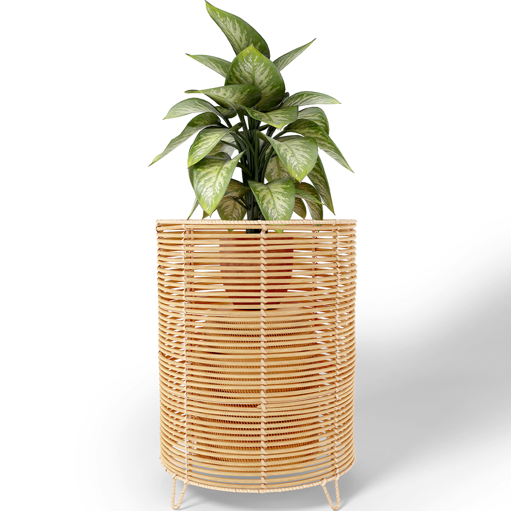  Buy Round Floor Planter - Boho Style - 56 CM - Waral Natural 61238 - in the UK