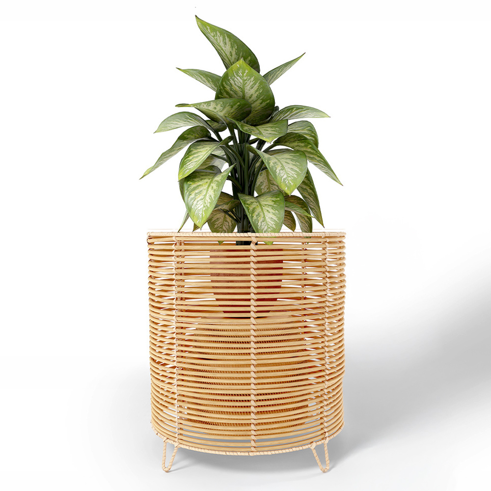  Buy Round floor planter boho - 28 cm - Waral Natural 61239 - in the UK