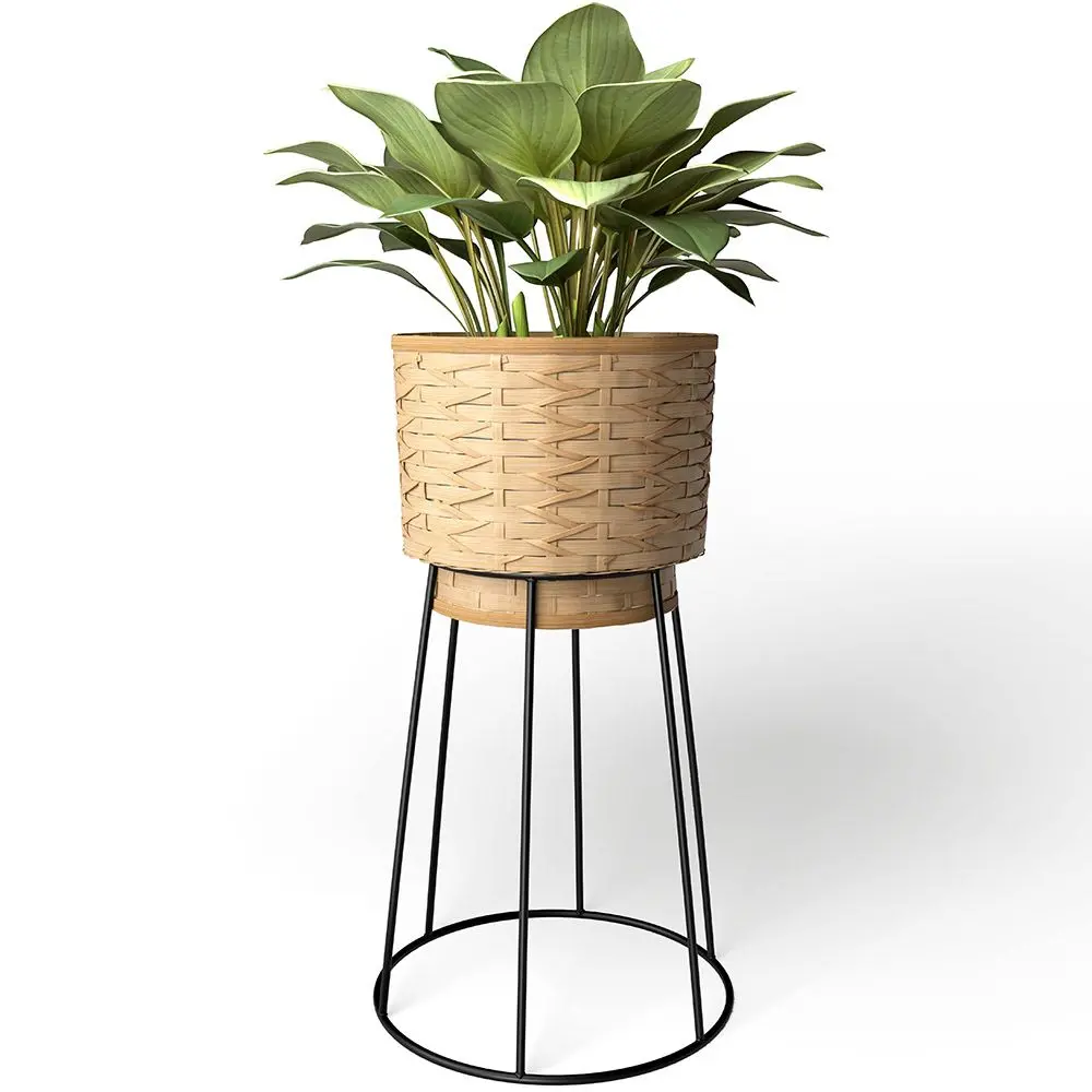  Buy Round Floor Planter - Boho Style - Rustico Natural 61244 - in the UK