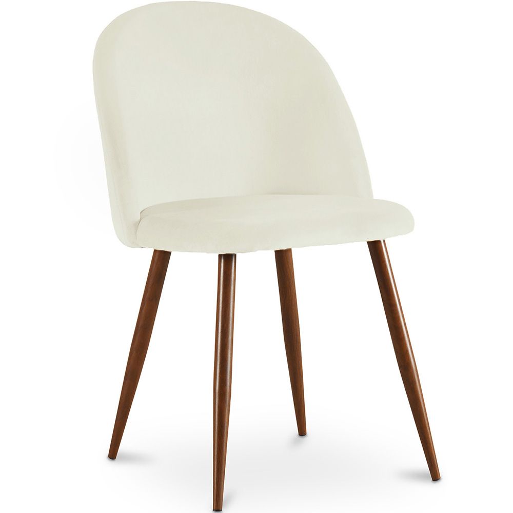  Buy Dining Chair - Upholstered in Velvet - Scandinavian Design - Bennett Cream 59991 - in the UK