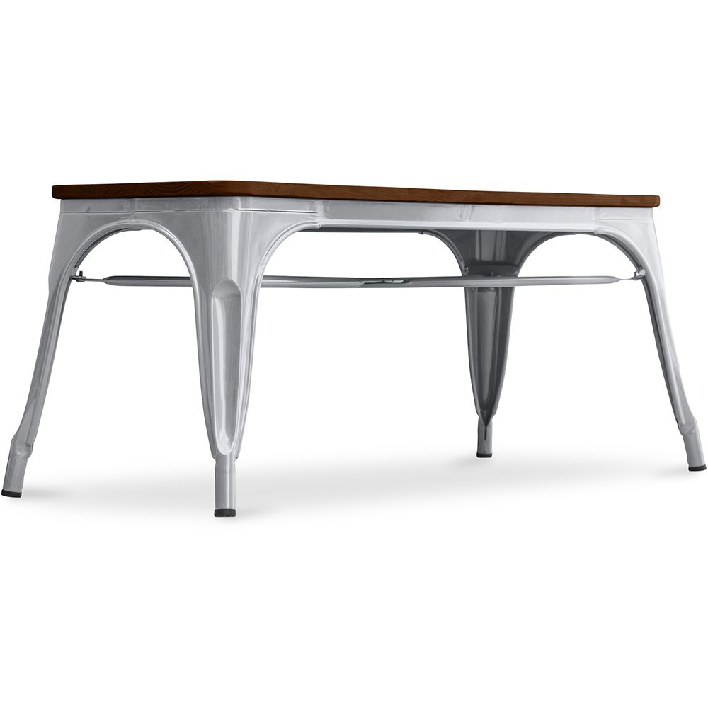  Buy Bistrot Metalix Bench Industrial Style - Dark Wood Steel 58436 - in the UK