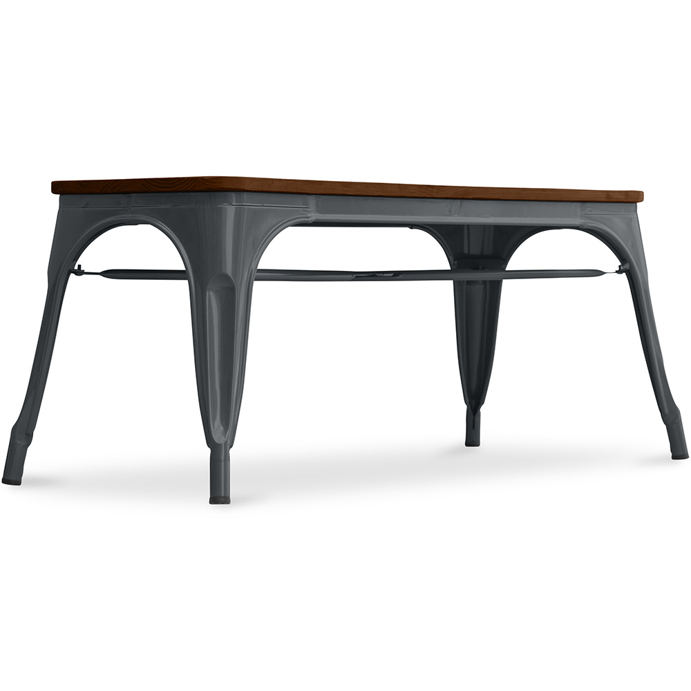  Buy Bistrot Metalix Bench Industrial Style - Dark Wood Dark grey 58436 - in the UK