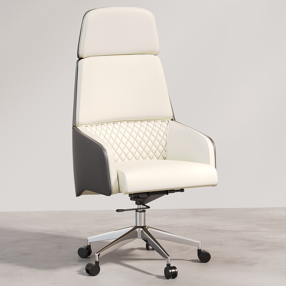  Buy Ergonomic Office Chair with Wheels and Armrests - Vista Beige 61283 - in the UK
