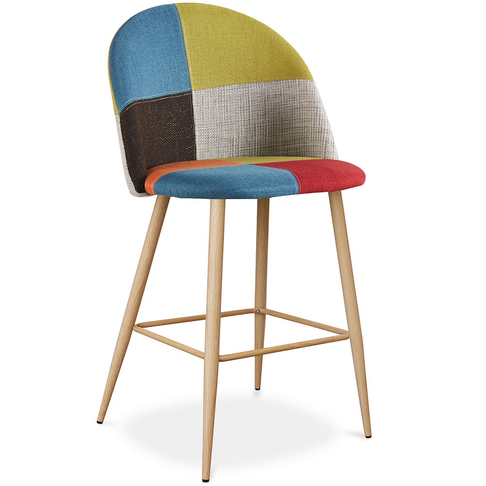  Buy Patchwork Upholstered Stool - Scandinavian Style - 63cm - Bennett  Multicolour 61293 - in the UK