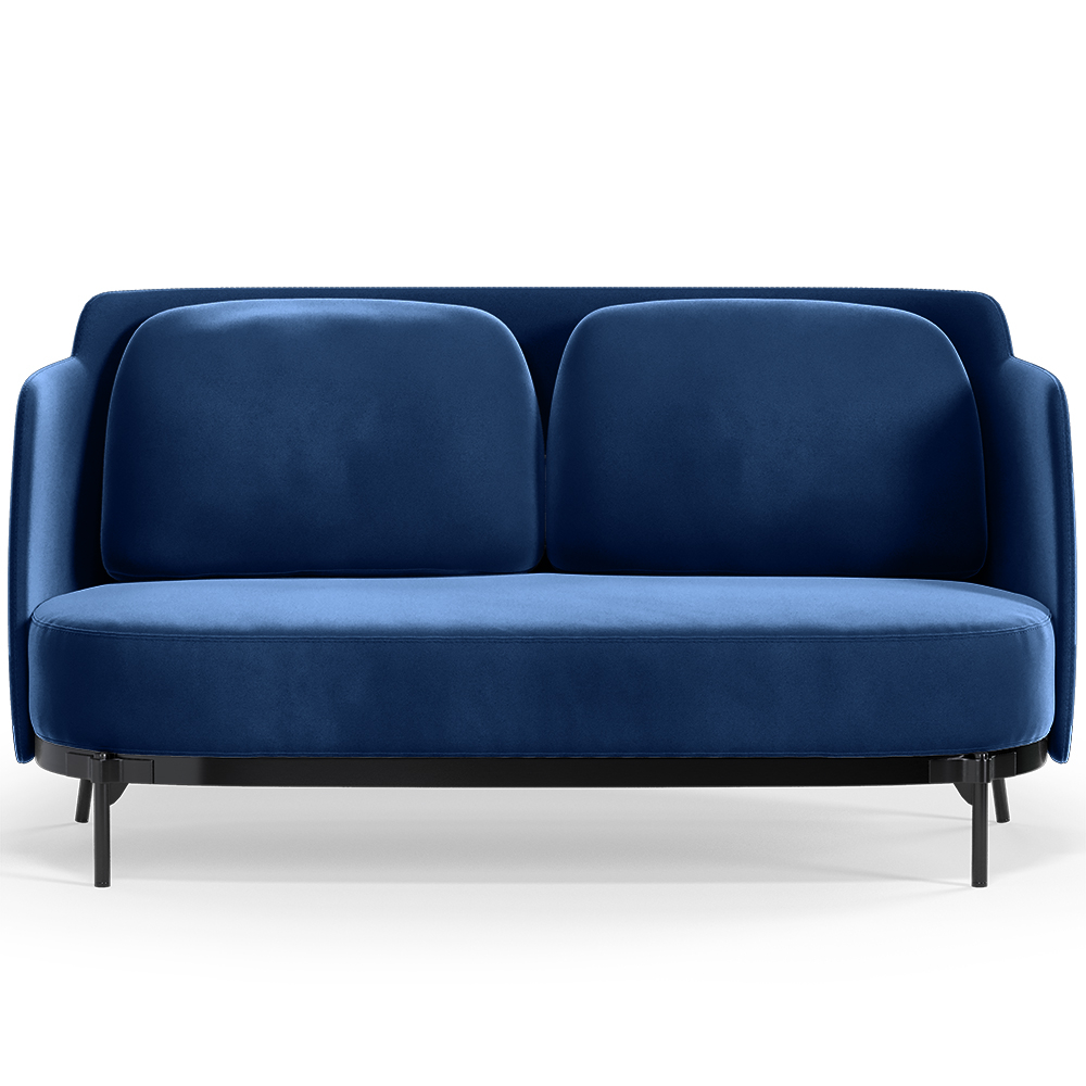  Buy Two-Seater Sofa - Upholstered in Velvet - Hynu Dark blue 61002 - in the UK