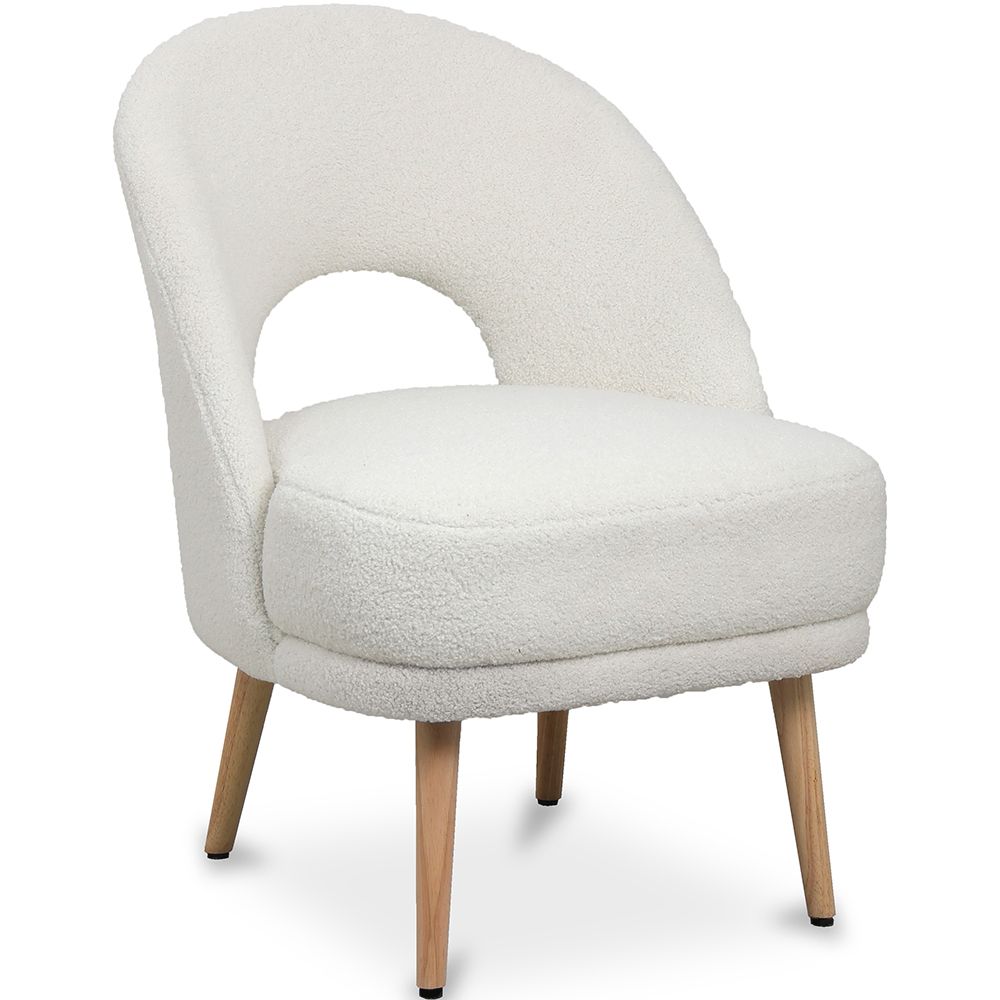  Buy Upholstered Dining Chair in Bouclé - Arka White 61298 - in the UK