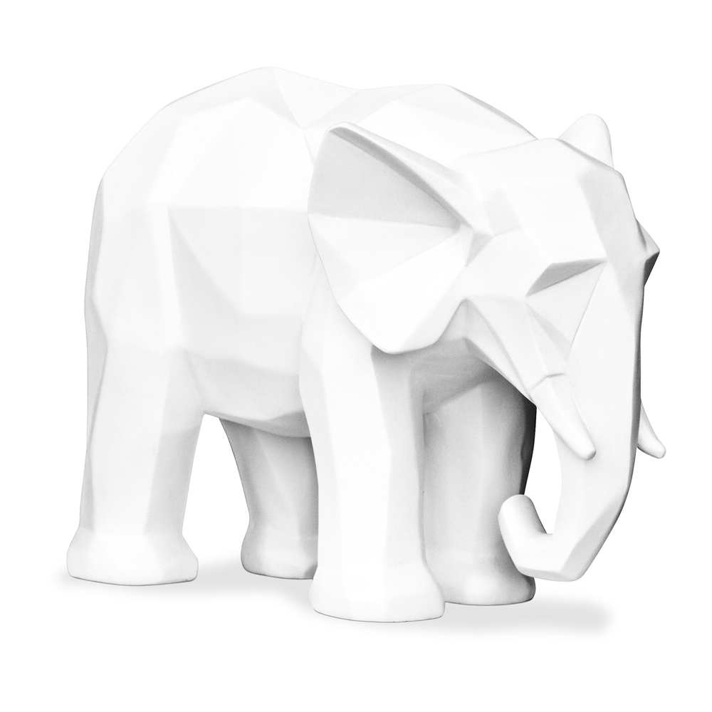  Buy Decorative Elephant Figure - Matte White - Fanto White 59009 - in the UK