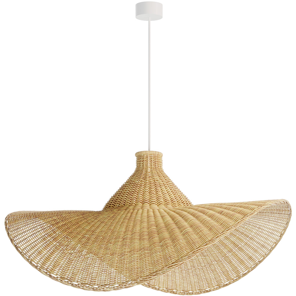  Buy Rattan Ceiling Lamp - Boho Bali Style - Greya Natural 61312 - in the UK