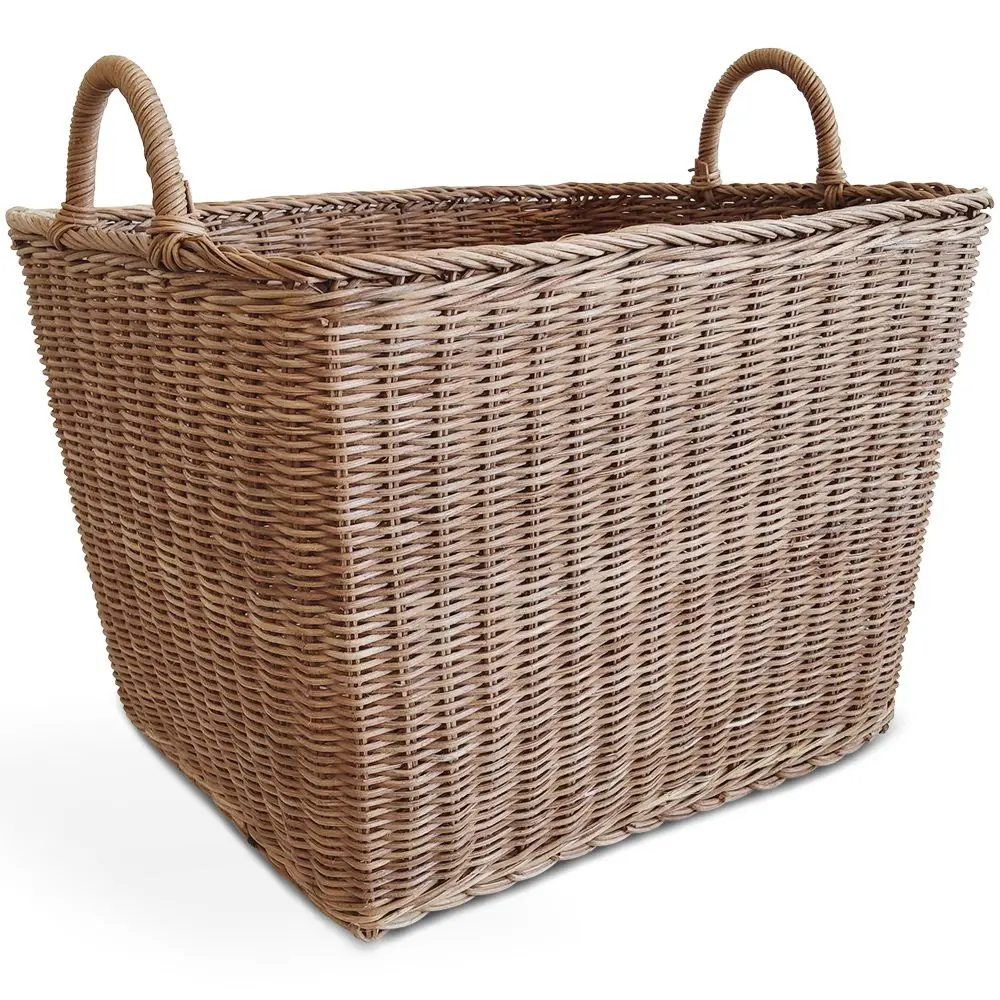  Buy Rattan Basket with Handles - 45x35CM - Gyua Natural 61315 - in the UK