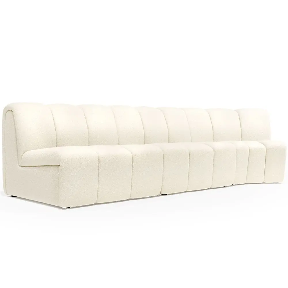  Buy Modular Sofa - Upholstered in Bouclé - 3 Modules - Barkleyn II White 61310 - in the UK