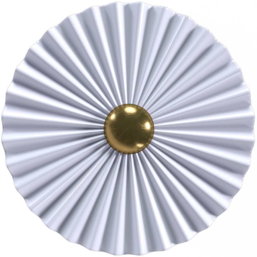  Buy Wall Lamp Applique Flower in White and Gold Metal - 40CM White 61339 - in the UK