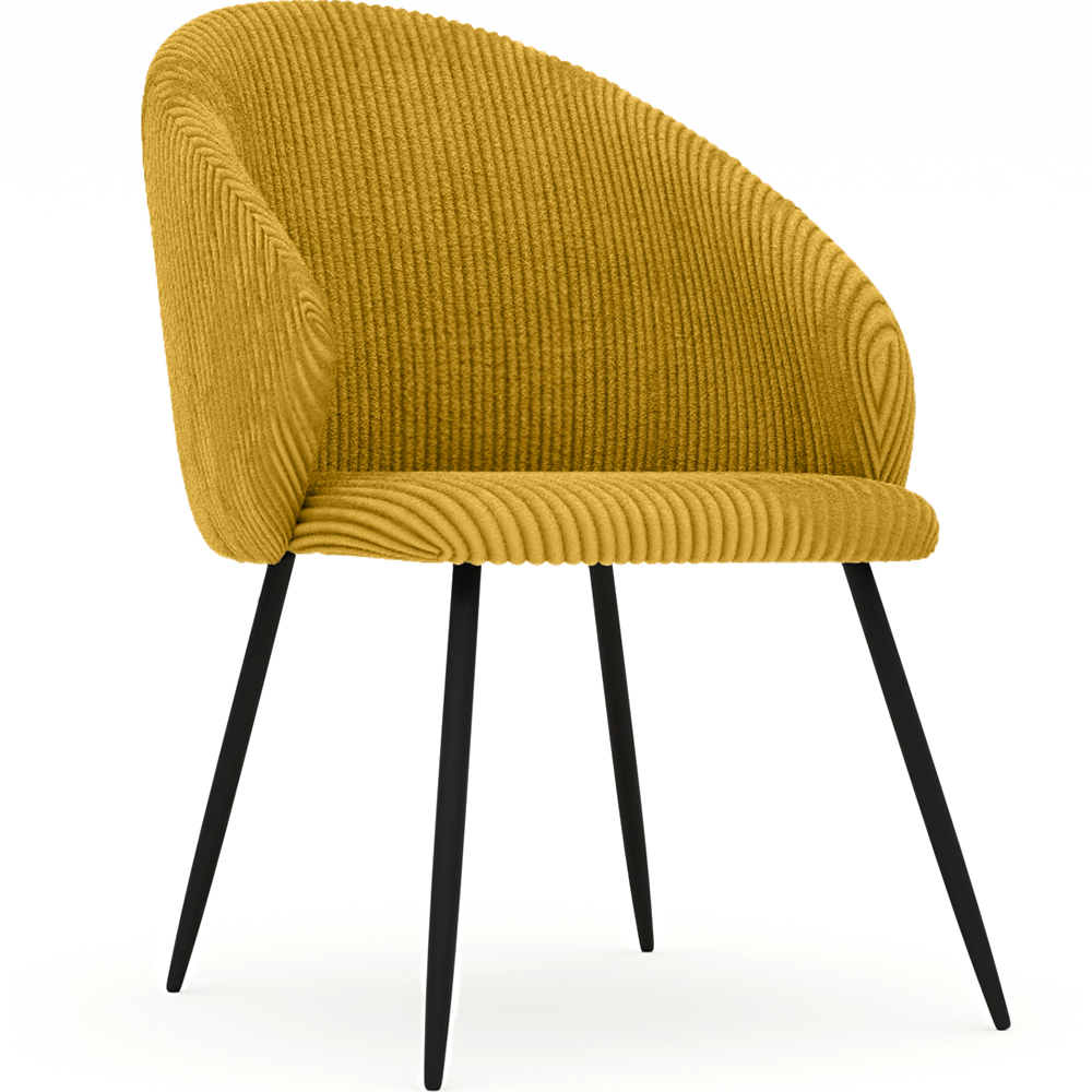  Buy Dining Chair Upholstered in Velvet - Yukon Mustard 61449 - in the UK