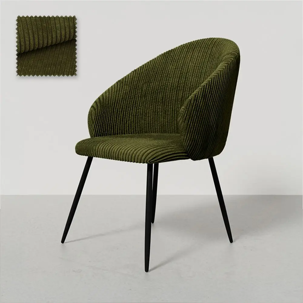  Buy Dining Chair Upholstered in Velvet - Yukon Olive 61449 - in the UK