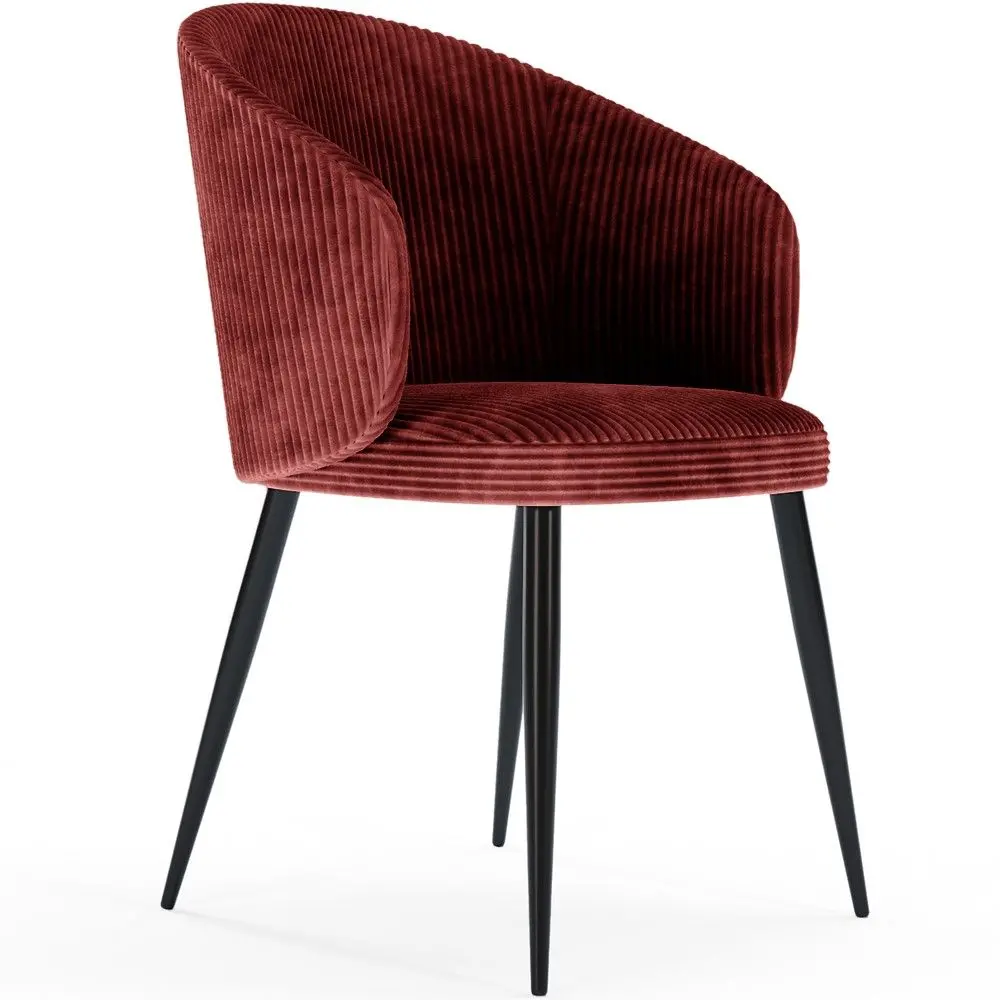  Buy Corduroy Upholstered Dining Chair - Imperial  Wine 61448 - in the UK