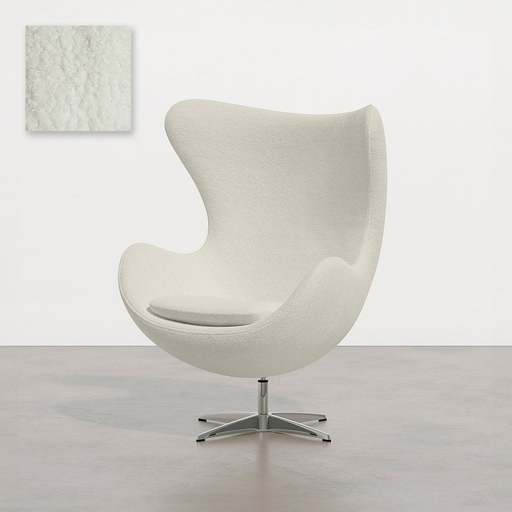  Buy Armchair with armrests - Bouclé upholstery - Bold White 61468 - in the UK