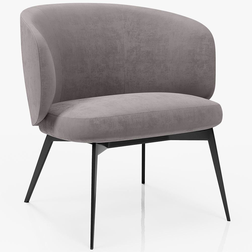  Buy Curved Design Upholstered Armchair Contemporary Style - Opreh Dark grey 61100 - in the UK