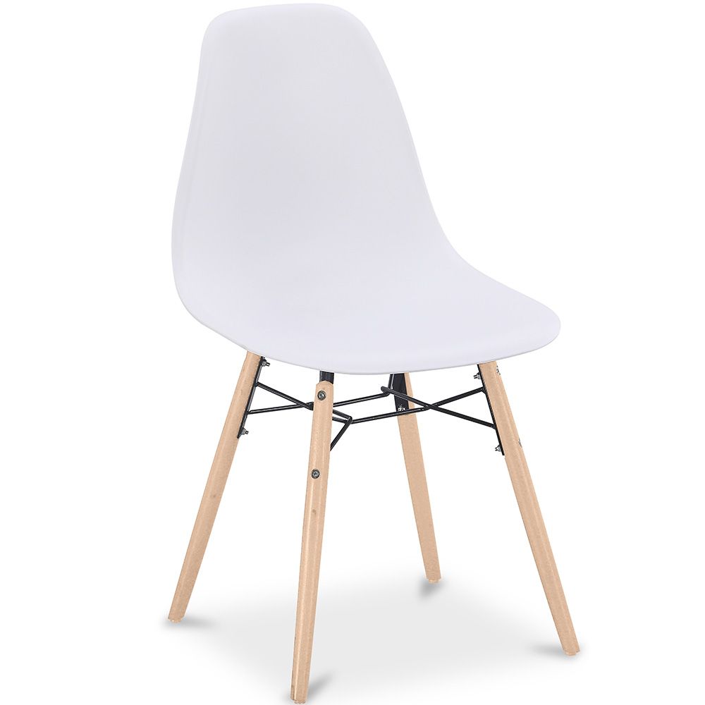  Buy Dining Chair - Scandinavian Design - Wooden Legs - Lumi White 61559 - in the UK
