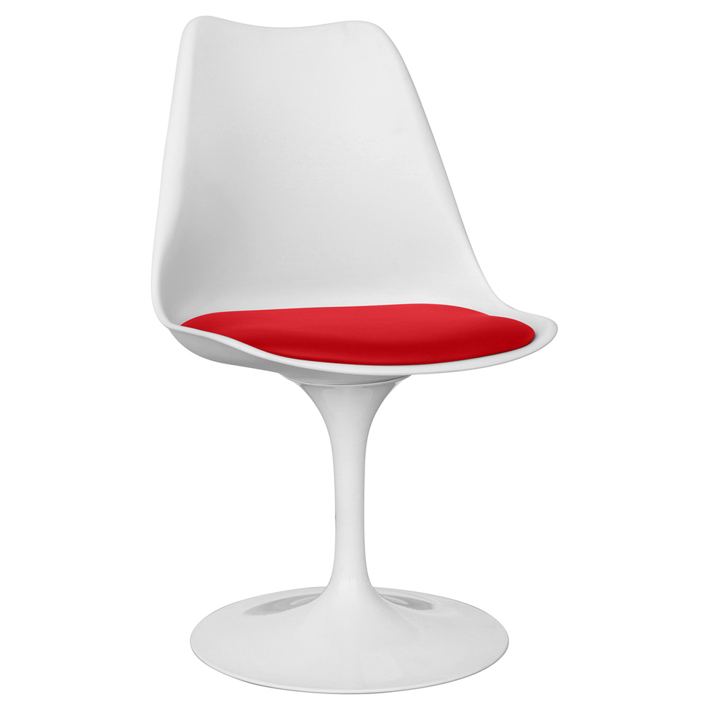  Buy Dining Chair - White Swivel Chair - Tulipa Red 59156 - in the UK