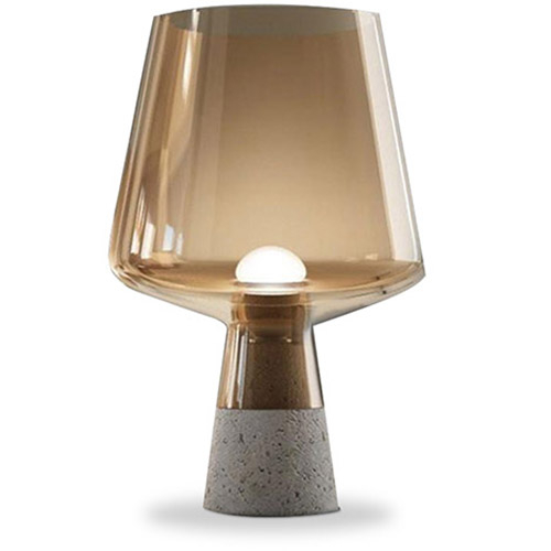  Buy Stone and smoked glass lamp - Seren Brown 59166 - in the UK
