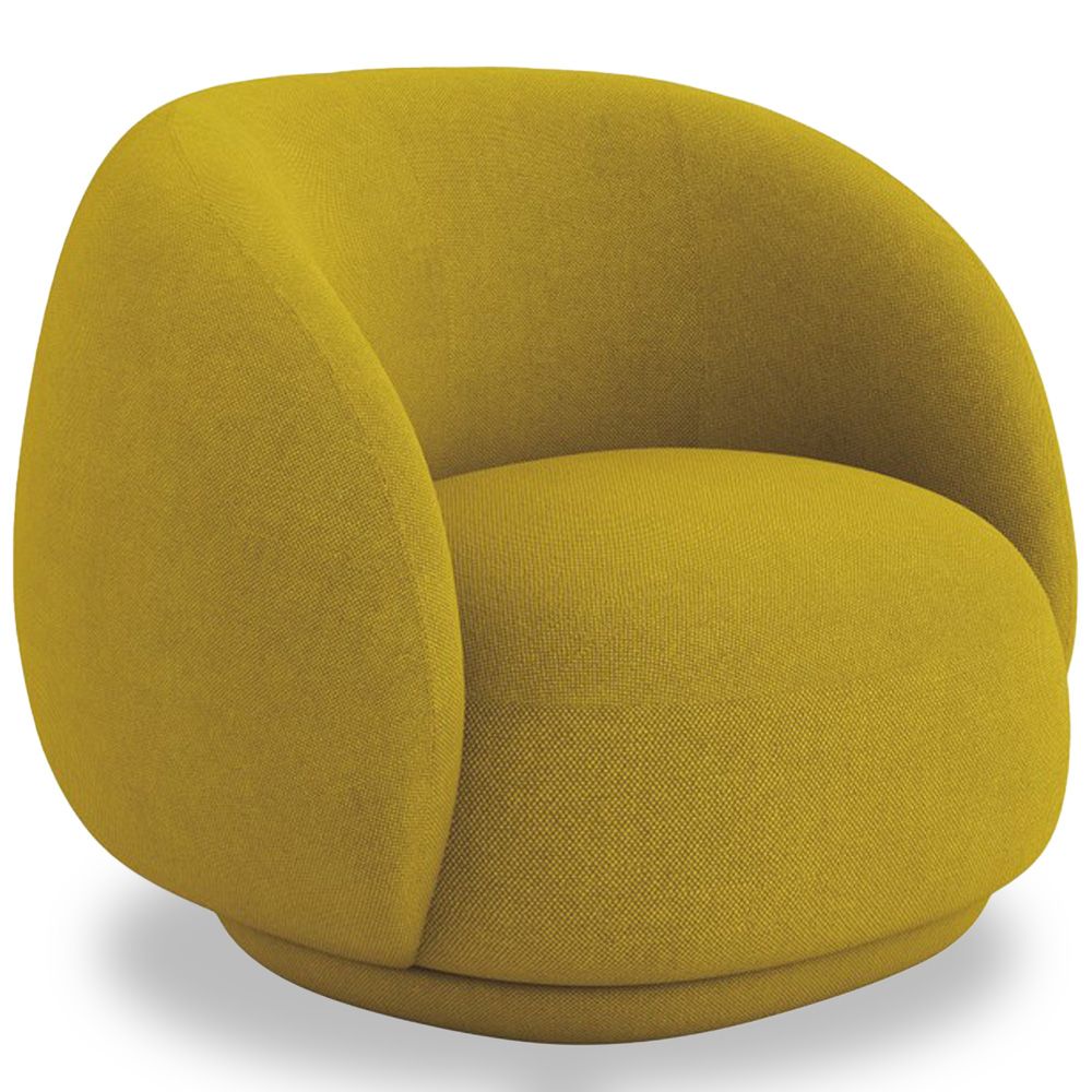  Buy Modern Rounded Armchair - Comfort and Style for Luxury Décor - Serida Yellow 61586 - in the UK