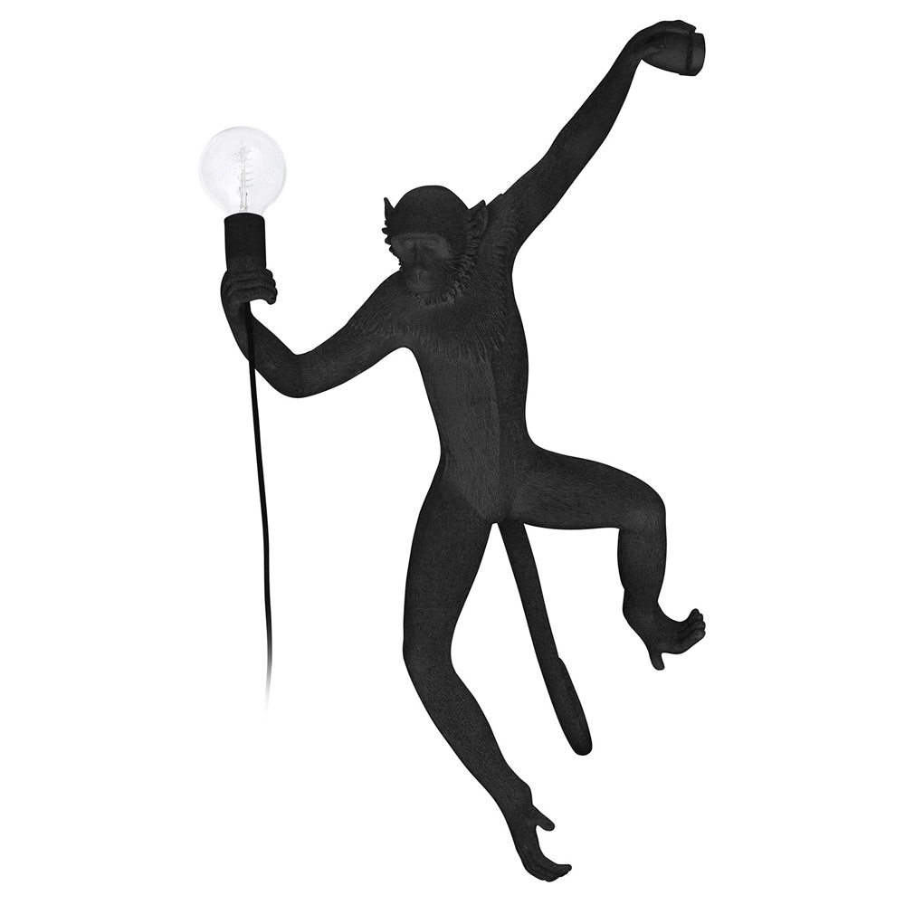  Buy Hanging Monkey design wall lamp - Resin Black 59223 - in the UK